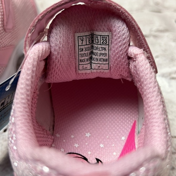 Sketchers Kids Sneakers Comfy Flex - Moving On Pink Sz 7 - Picture 6 of 8